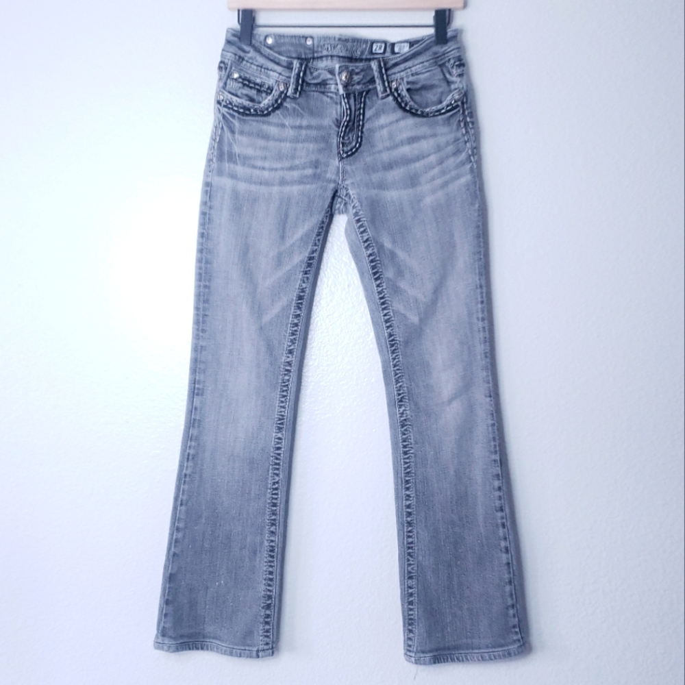 Miss Me Gray Bootcut Jeans Size 28